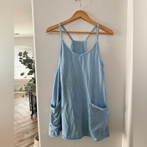 FP Movement by Free People Active Light Blue Dress with under shorts romper